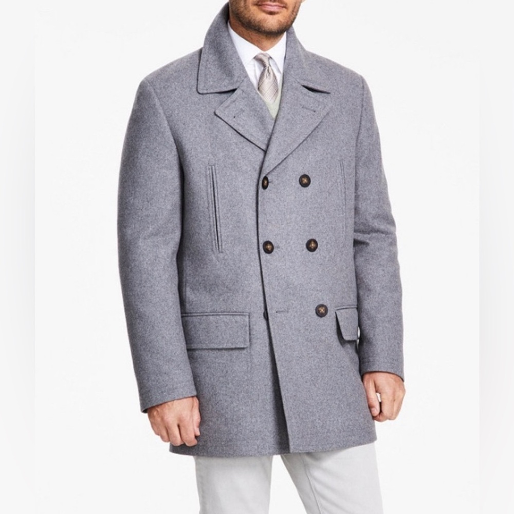 Ralph Lauren Gray Wool Blend Luke Polo Peacoat - Men’s Size 16R - New wi…